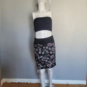 Marc Cain Old School Tattoo Knitted Mini Skirt, GUC, Size 2